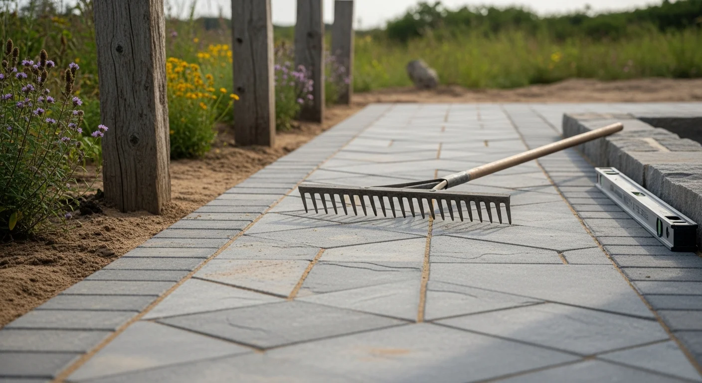 A finished residential landscape design on a coastal Noank, CT property featuring structured planting beds, defined lawn edges, and a stone hardscape entry. The yard reflects the scale and character typical of Noank's historic village streetscape.